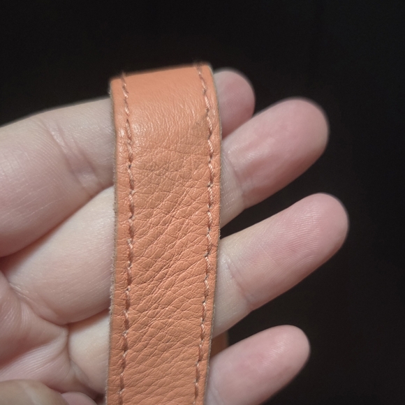 NWT Madewell Piazza Crossbody Bag: Braided Strap Edition, Coral/Salmon Leather - Picture 12 of 16